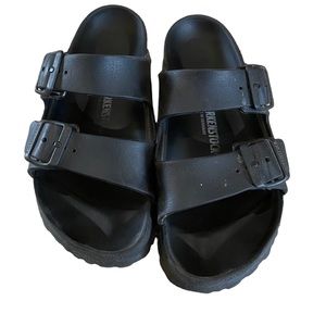 Birkenstock Black Arizona Essentials Slide Sandal size 38